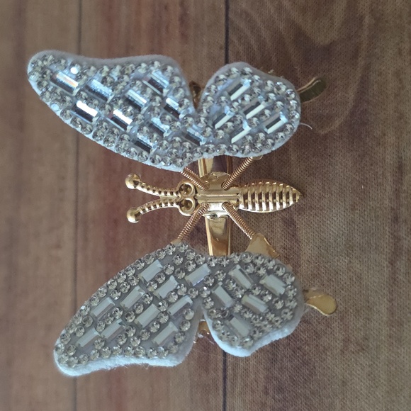 Butterfly Hair Clip Gold and Silver - Picture 8 of 9